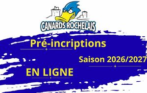 Pré-inscriptions saison 2026/2027